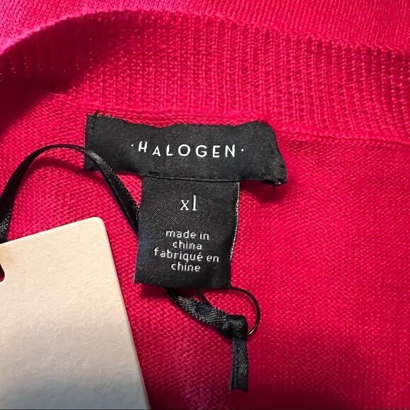 NWT!  Halogen Pima cotton blend red  sweater‎ - Picture 5 of 13